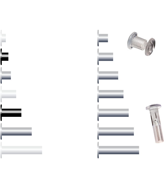 3/16" Large-Head Plastic Post & Screw (3/16" Screw) - spec