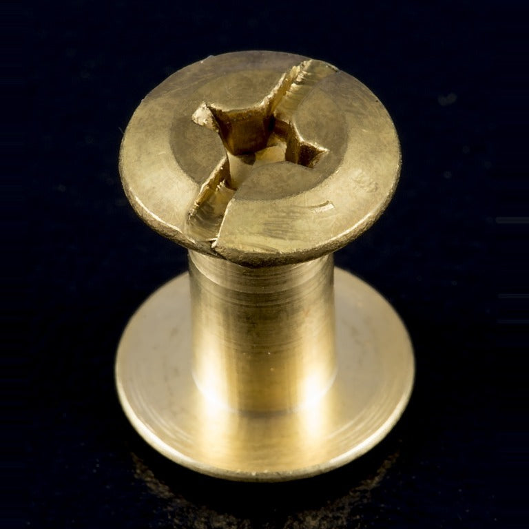 Zero Solid Brass Post & Screw (1/8" Screw) - brass
