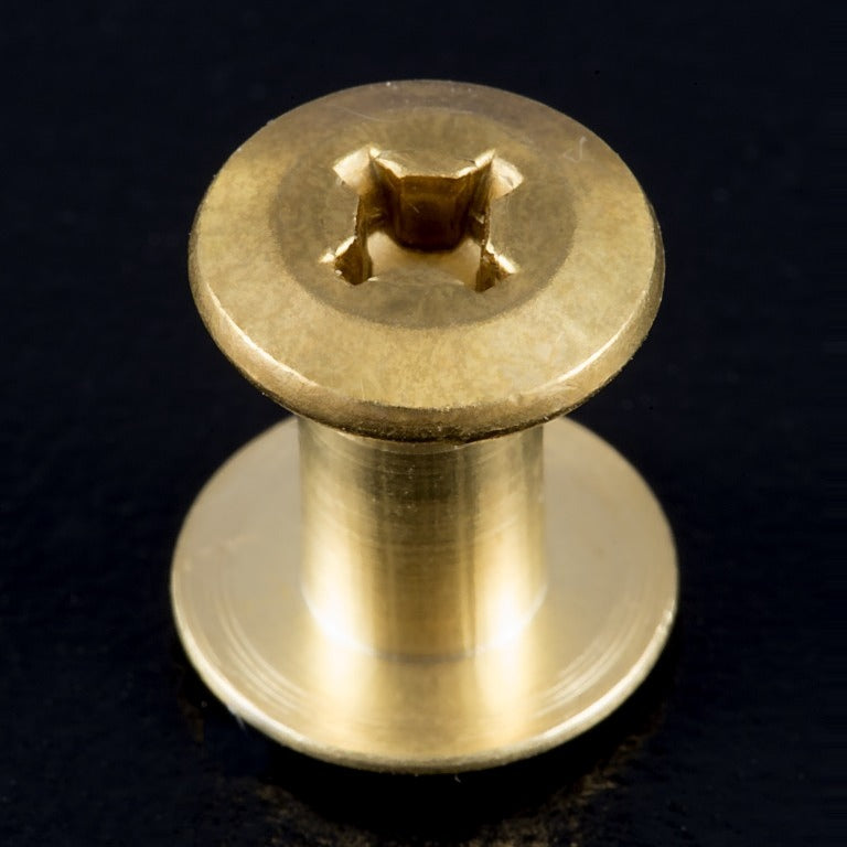 Zero Solid Brass Post & Screw (1/8" Screw) - brass