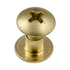 Zero Steel Post & Screw (1/8" Screw) - steel-brassplated