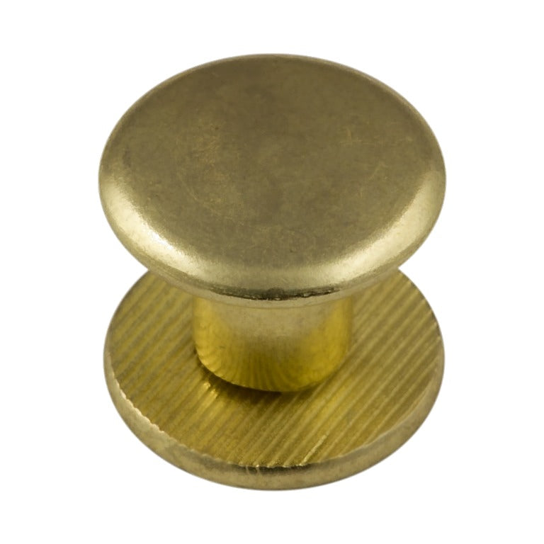 Zero Steel Post & Screw (1/8" Screw) - steel-brassplated