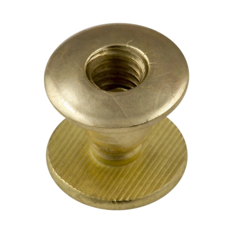 Zero Steel Post & Screw (1/8" Screw) - steel-brassplated