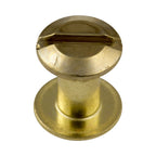 Zero Steel Post & Screw (1/8" Screw) - steel-brassplated