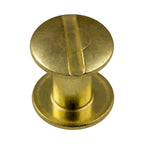 Zero Steel Post & Screw (1/8" Screw) - steel-brassplated