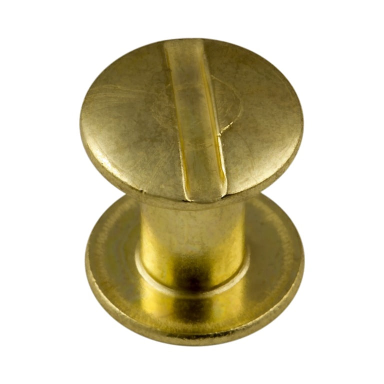 Zero Steel Post & Screw (1/8" Screw) - steel-brassplated